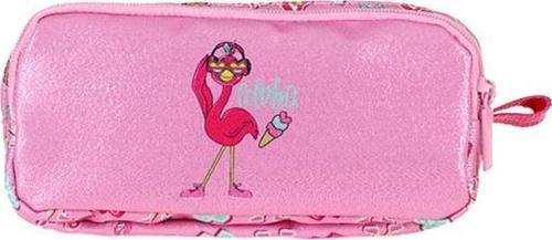 Flamingo Kalem Çantası Aynalı Simli L8066