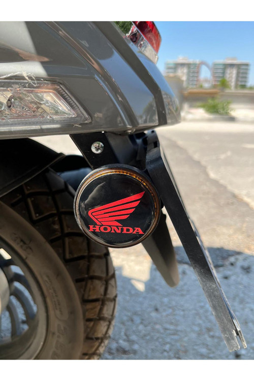Honda Kırmızıçizgili Damla Etiket 5X5 2Li Motor Aksesuarı Etiket Sticker Reflektör Uyumlu
