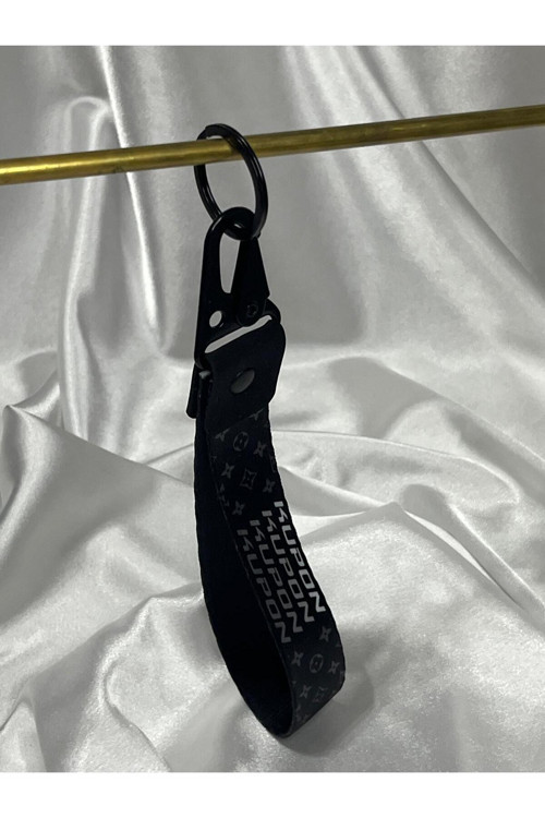 Kupon Lv Desen Yeni Model 19 Cm Bez Anahtarlık Kaliteli Oto-Moto Aksesuar Çift Taraflı Baskı
