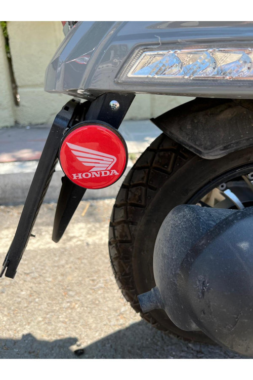 Honda Kırmızı Beyaz Çizgili Damla Etiket 5X5 2Li Motor Aksesuarı Etiket Sticker Reflektör Uyumlu