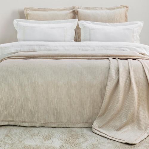 Home Pavia Şönil Yatak Örtüsü Nevresim Seti 7 Parça-Bej