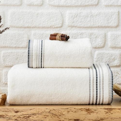 Home Rosy Armürlü Havlu 50x90 Cm 1 Parça-Krem