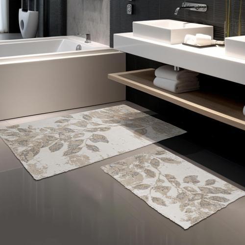 Home Messi 2 li Pamuk Floş Banyo Paspası-Gri