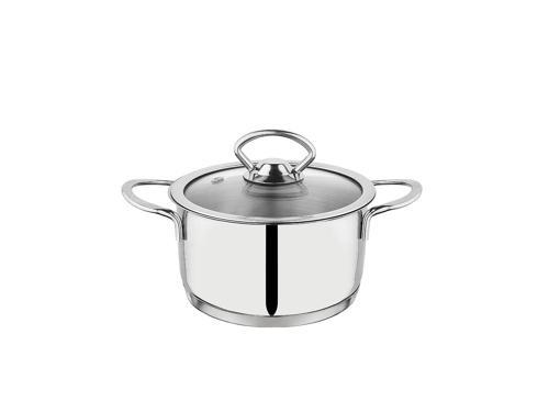 Micro Mini Derin Çelik Tencere 16 Cm 2 Parça