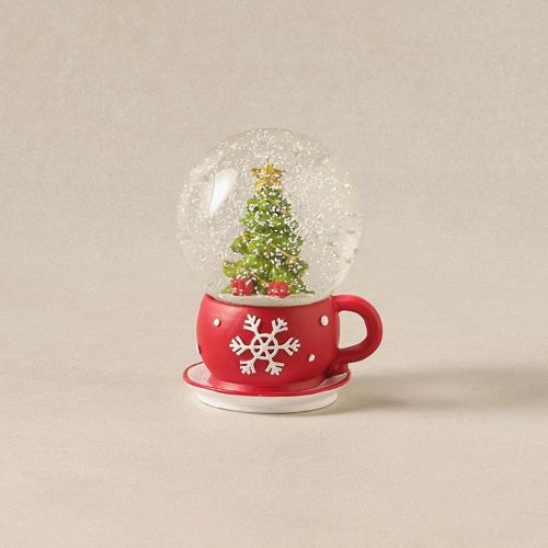 New Year Yılbaşı Coffee Cup Kar Küresi 9,5 x 8 x 11,5 cm