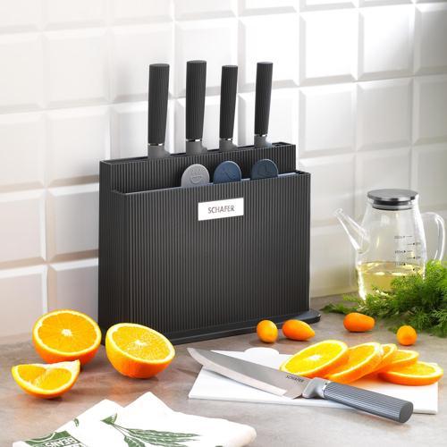 Forge Kesme Tahtası/Bıçak Seti 10 Parça-Siyah