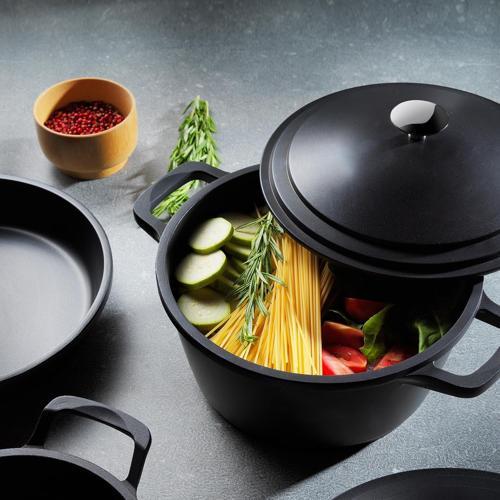 Pro Cast Döküm Derin Tencere 20 Cm-Siyah