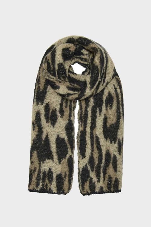 Kadın Desenli Yumuşak Dokulu Örme Atkı 15350197 Bej