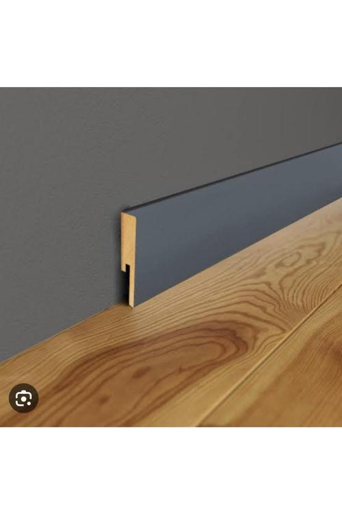 10Cm Antrasit Pvc Kaplama Süpürgelik Modeli Kare Model