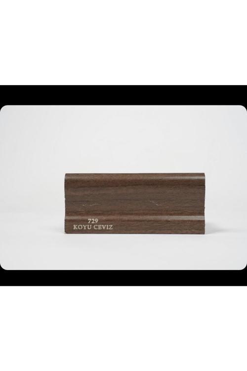 5 Adet 12.5 Mt 6Cm Laminat Parke Süpürgelik Model Koyu Ceviz