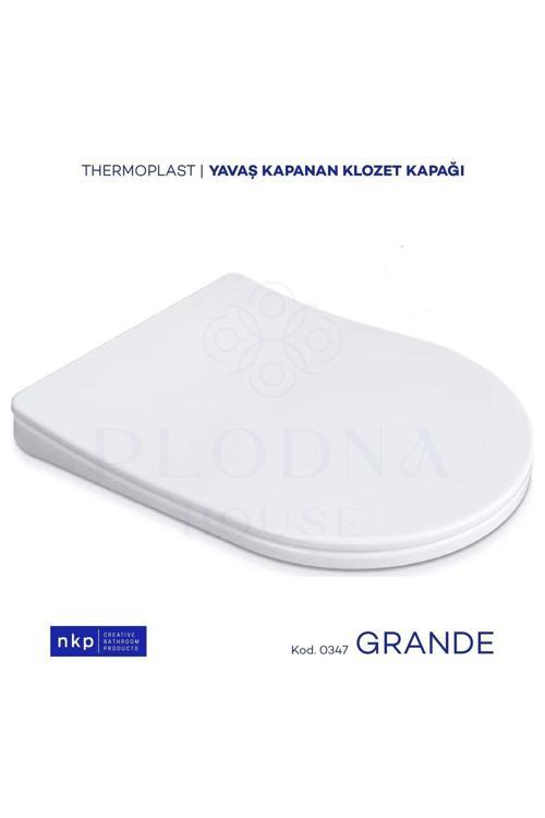 D-Form Universal Kemer Grande Yavaş Kapanan Klozet Kapağı Tak Çıkart Özellikli