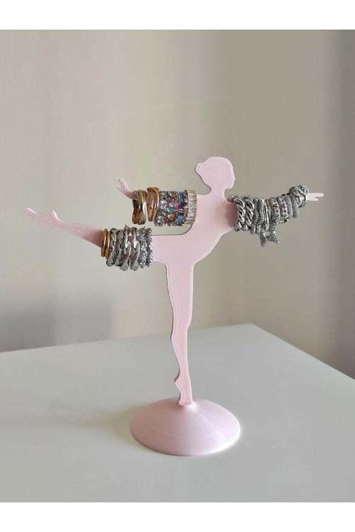 Dekoratif Balerin Tasarımlı Takı Standı, Düzenleyici, Yüzük/Küpe/Kolye/Takı Askılığı - Sert Plastik