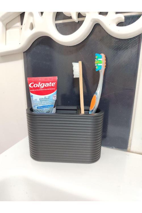 Set Üstü Diş Fırçalık Plastik Siyah