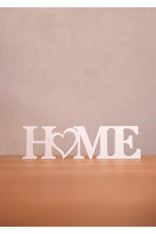 Home Yazılı Dekoratif Biblo Ve Masaüstü Dekor - Beyaz