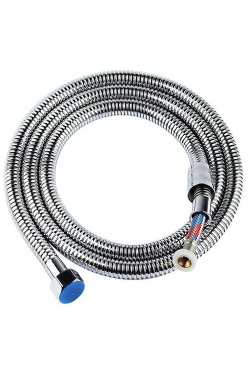 Premium Kalite 150 Cm Çelik Örgülü Krom Kaplama Duş Hortumu Duş Spirali G 1/2"