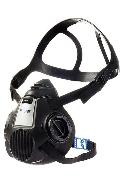 Drager X-plore 3500 Yarım Yüz Maskesi (M-Beden) Çift Filtre Bayonet Bağlantılı - Filtresiz