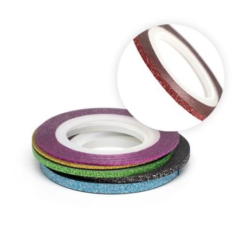 Nail art Yapışkan şerit 1metre Simli kırmızı geniş