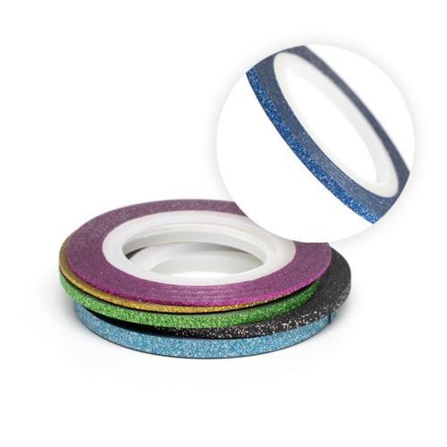 Nail art Yapışkan şerit 1metre Simli lacivert geniş