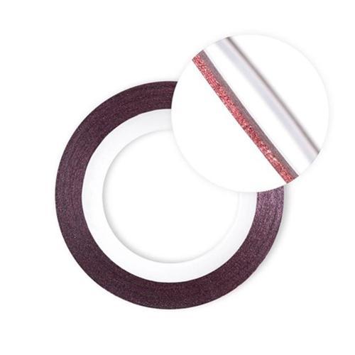 Nail art Yapışkan şerit 1metre Simli kırmızı ince