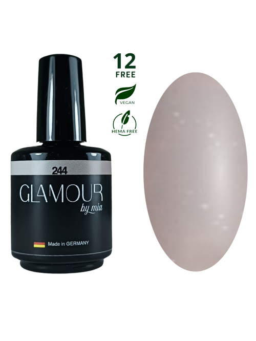 Glamour Simli Gri Kalıcı Oje 244 TPO FREE