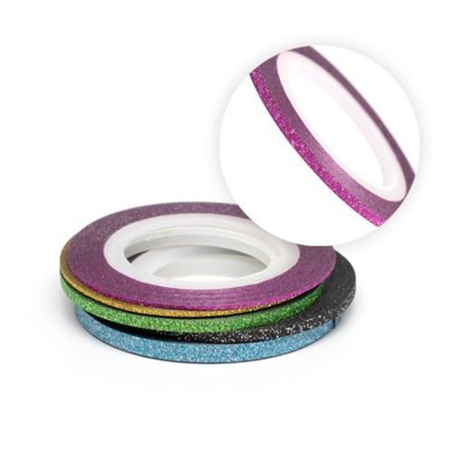 Nail art Yapışkan şerit 1metre Simli ahududu geniş