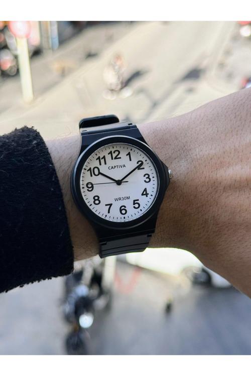 Analog Kalın Rakamlı 30 Metre Suya Dayanıklı Japon Makina Genç Ve Yetişkin Kol Saati 2223