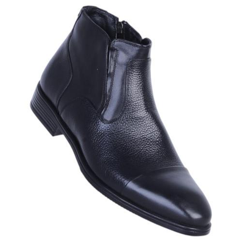 137 Siyah Garne Zigana Erkek %100 Deri Kürklü Bot