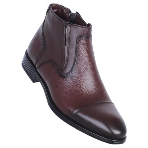 137 Kahve Garne Zigana Erkek %100 Deri Kürklü Bot