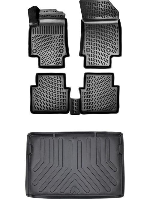 Opel Crossland X 2017 - 2020 Yılları Arası Uyumlu 3D Havuzlu Paspas + ÜST Bagaj havuzu Set