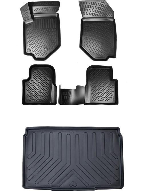 Peugeot 208 2020 Sonrası Uyumlu 3D Havuzlu Paspas + Bagaj Havuzu Set