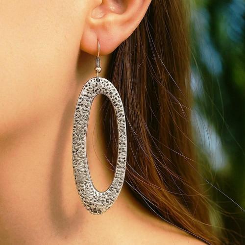 Oval Şekilli Kadın Küpe Çift Adet Gümüş Kaplama El Yapımı Küpe