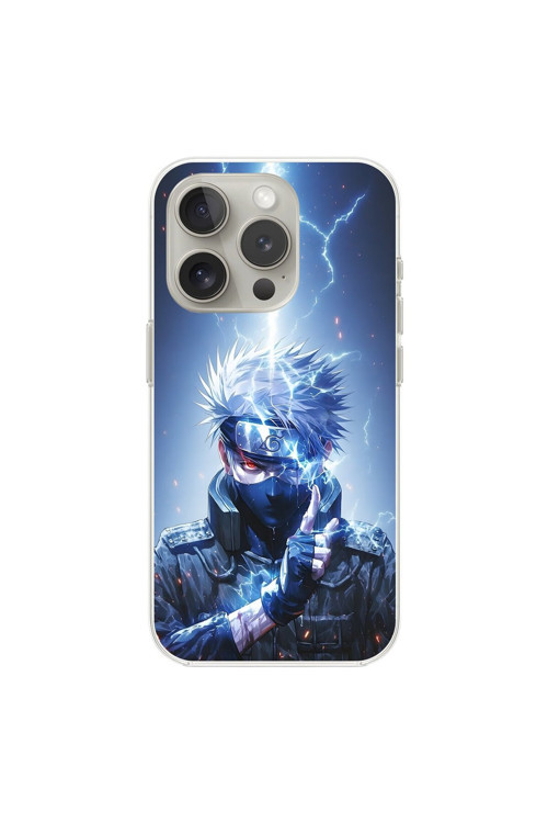 İphone 13 Pro Max Uyumlu Şeffaf Kılıf Naruto Kakashi Tasarımlı