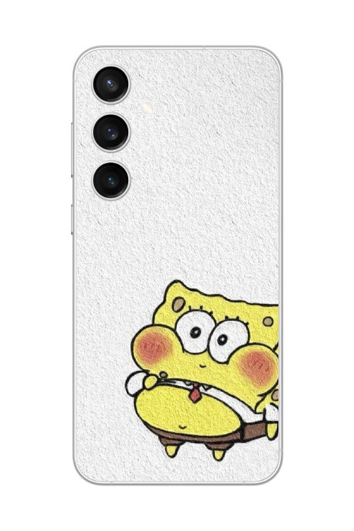 Samsung Galaxy S23 Uyumlu Şeffaf Kılıf Sünger Bob Mini Tasarımlı