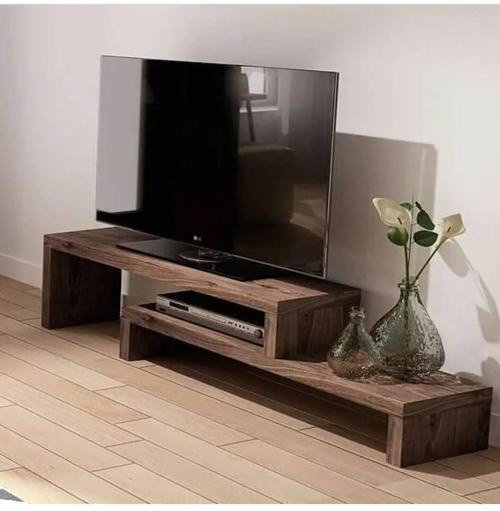 Umutpark masif ahşap çam panel iki katlı eski tv ünitesi.