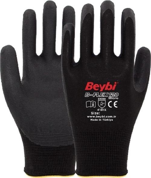 B-Flex120 9Beden Micro Köpük Nitril İş Eldiveni 4131X (12 Li Paket)