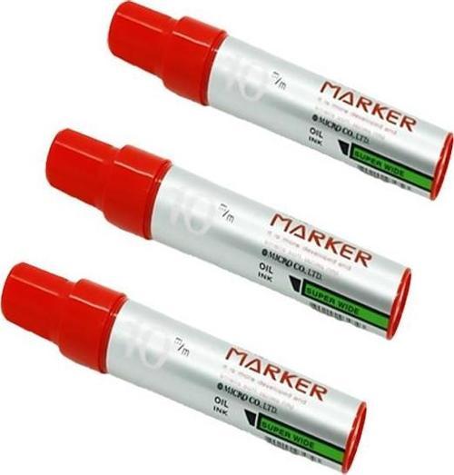 Markör Kalem Kırmızı 3'lü 10MM
