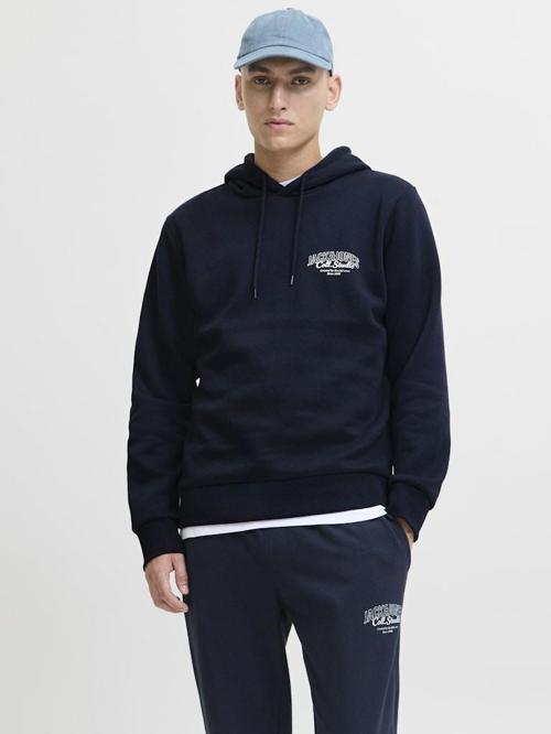Jack Jones Mokoto Kapüşonlu Logo Regular Fit Erkek Sweat 12278606