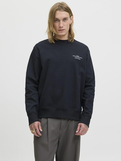 Jack Jones Blachad Brandıng Bisiklet Yaka Erkek Sweat 12261386