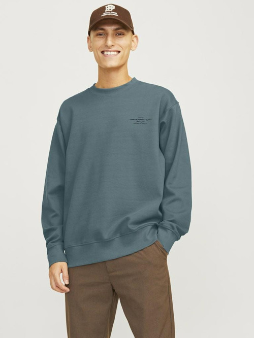 Jack Jones Blachad Brandıng Bisiklet Yaka Erkek Sweat 12261386