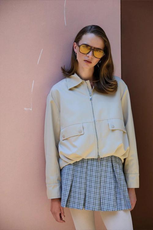 Tiktak Detaylı Kadın Bomber Ceket