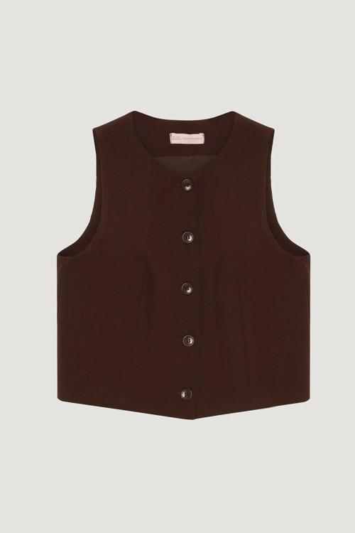 Önü Düğmeli Kadın Yelek 25YYLK00005