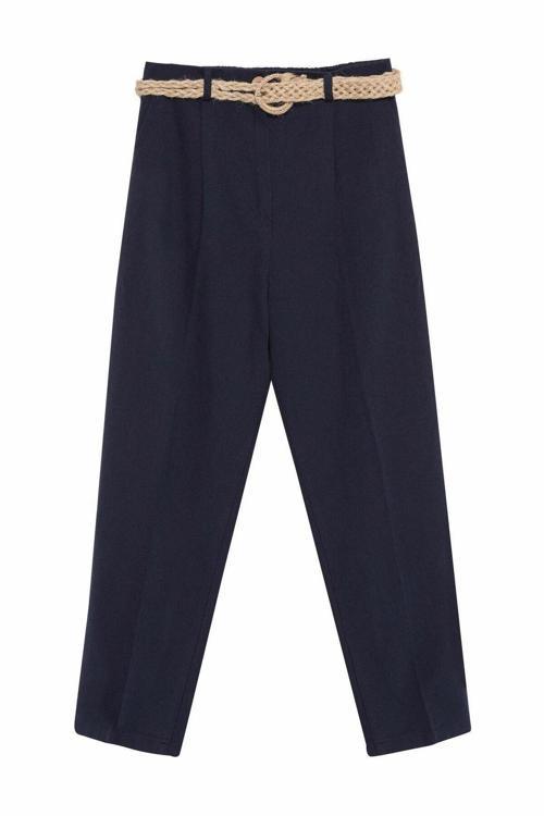 Hasır Kemerli Kadın Pantolon 21Y70840