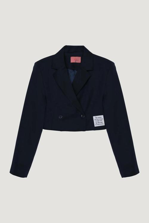 Biyeli Etiket Detaylı Kadın Ceket 25YCKT00261