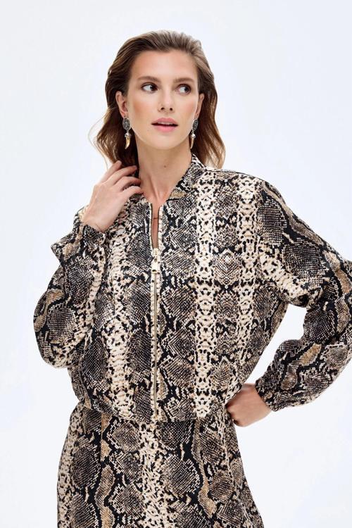 Yılan Desenli Kadın Ceket