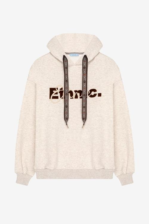 Kapüşonlu Kordon Detaylı Kadın Sweatshirt