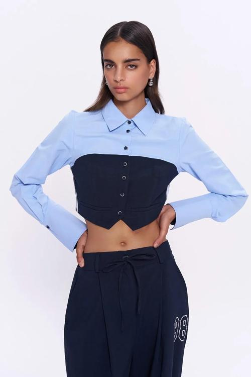 Gömlek Detaylı Bluz