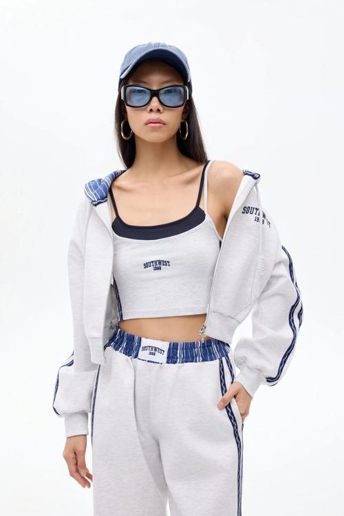 Kumaş Matchli Kadın Sweatshirt