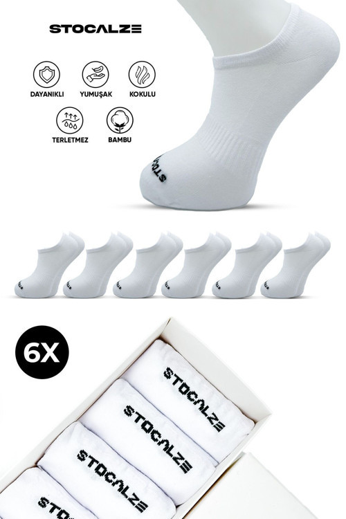 Erkek Bambu Dikişsiz Kısa Patik Çorap. Bambu Erkek 6'Lı Kutulu Parfümlü Sneaker Çorabı.