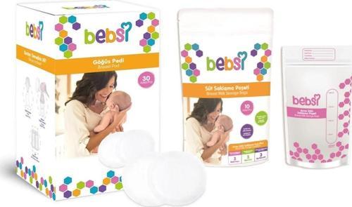 Göğüs Pedi 30'lu + Süt Poşeti Saklama Poşeti 10'lu