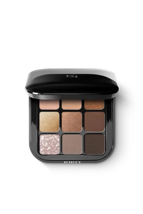 KIKO Göz Farı Paleti - New Glamour Multi Finish Eyeshadow Palette 01 Earth Tones